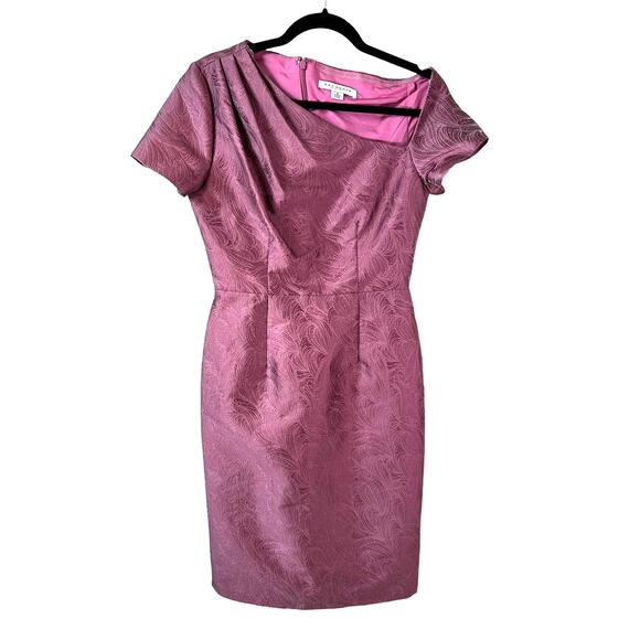 Kay Unger New Womens Caitlyn Midi Formal Dress Heather Rose Size 6 with Flaw - Picture 4 of 16